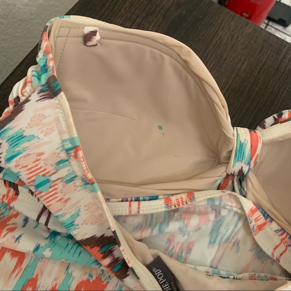 A Pea in the Pod tankini ikat print front knot maternity Medium - Picture 5 of 6